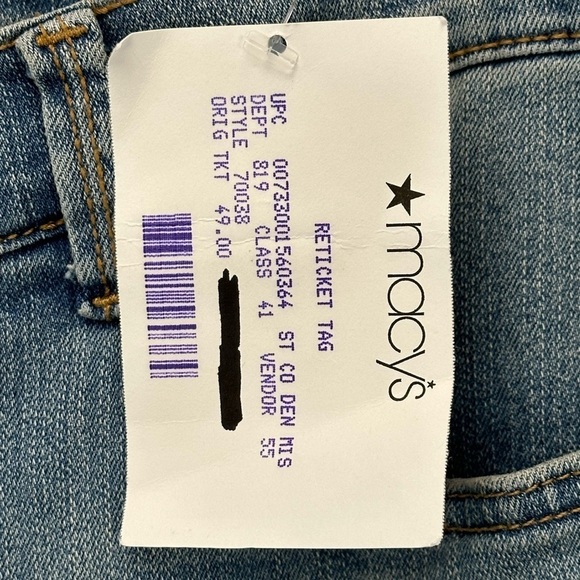 Style & Co High Rise Straight Leg Jeans - Light Wash Blue - size 10 - Picture 7 of 9